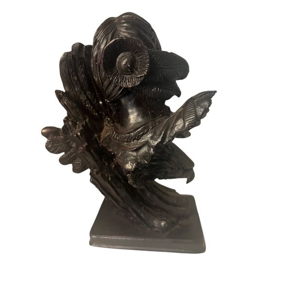 Remington Native American Reproduction Sculpture Brave/eagle - Picture 7 of 9